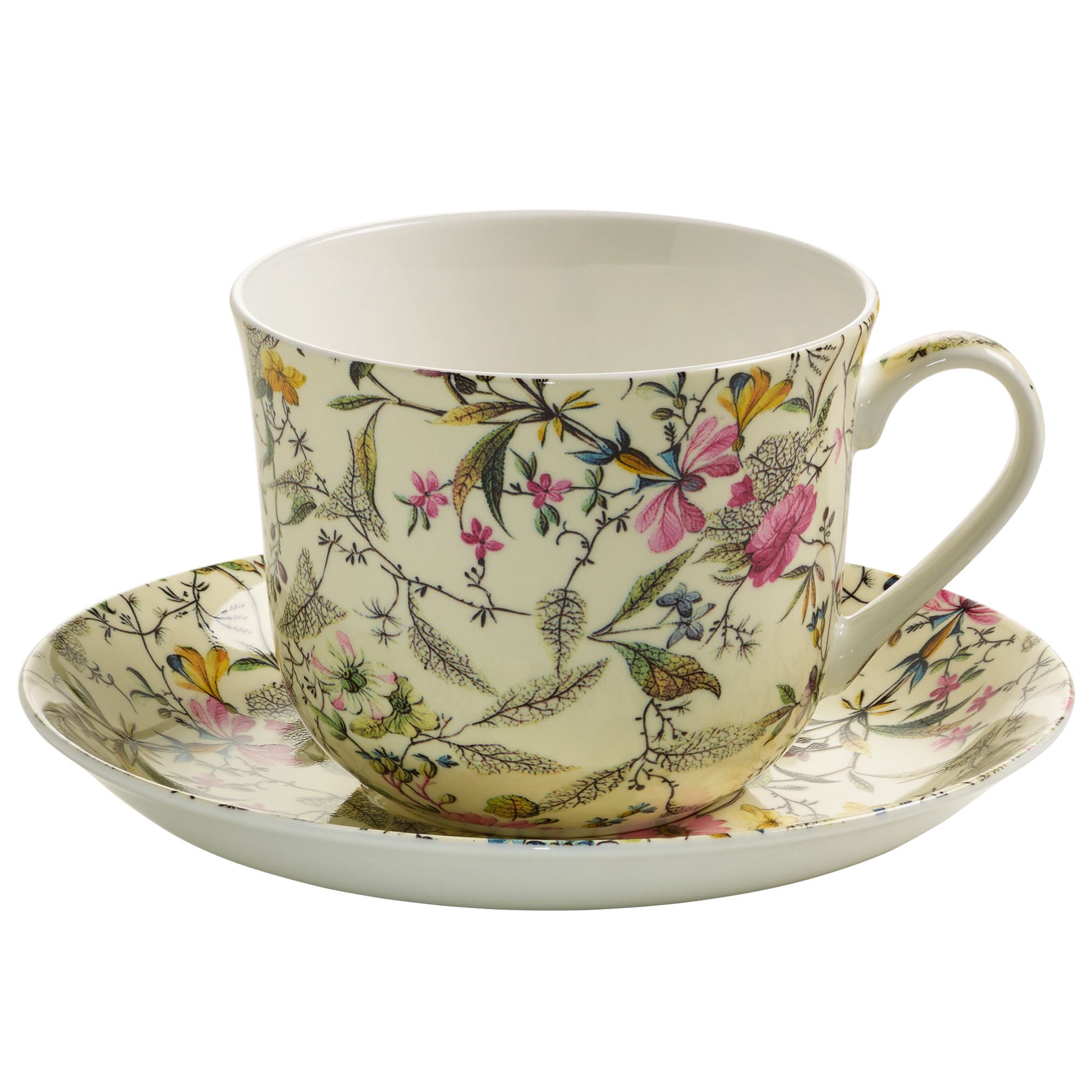 Maxwell & Williams Kilburn Ontbijtkop en schotel - summer blossom